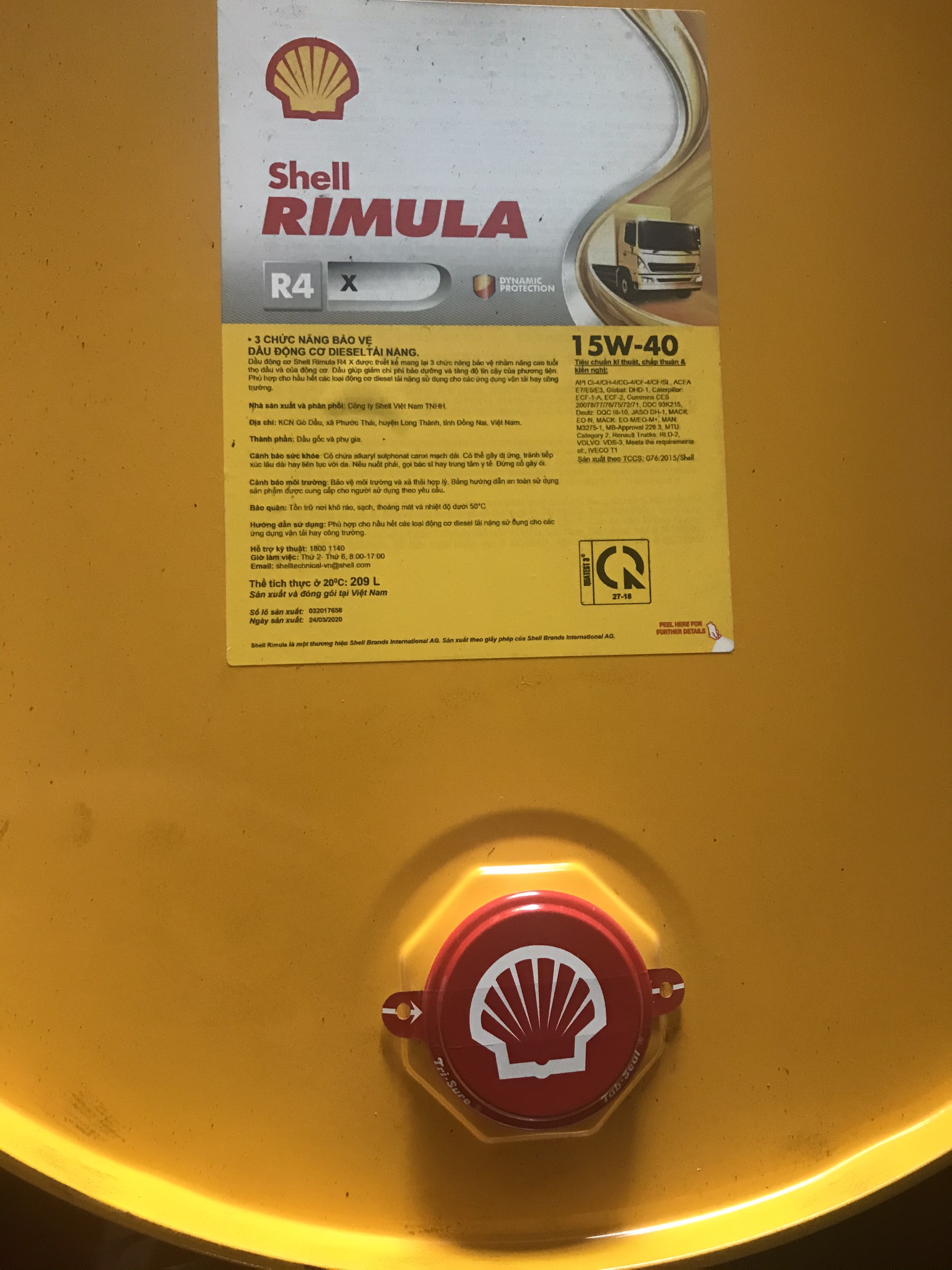 Shell Rimula R4. 15W-40